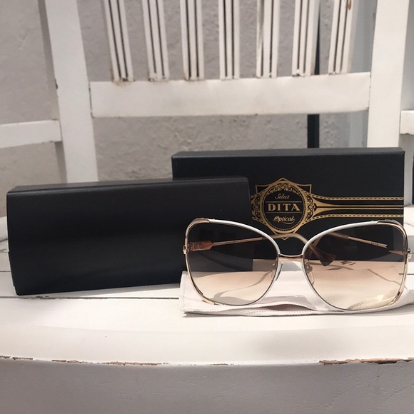 DITA White/Rose Gold Mariposa Sunglasses - Picture 6 of 7